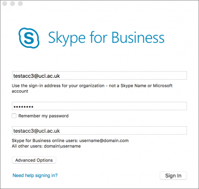skype for business on macbook