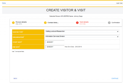 Create Visitor and Visit3…