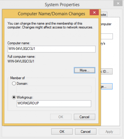Computer Name-Domain changes…
