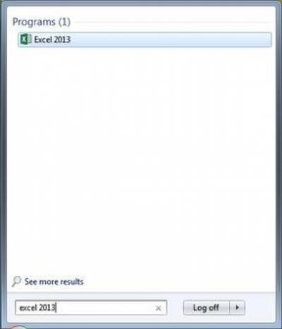 Windows 7 start menu search results…