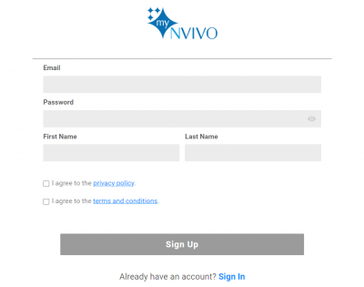 myNvivo create account