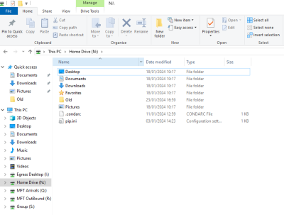 DSH Screenshot anaconda files
