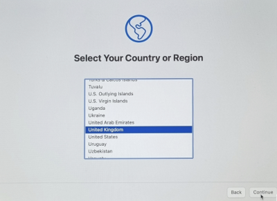 MacOS Select Region