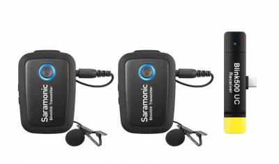 Image of Sarmonic Blink 500 B6 Ultracompact  2-Person Clip-On Mic for Android