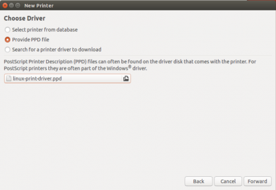 Ubuntu Select Driver