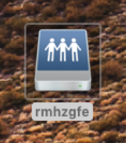 Mac OS X N Drive icon on desktop