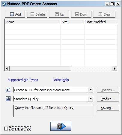 PDF Create Assistant window…