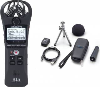 Zoom H1N Audio Recorder and accessories