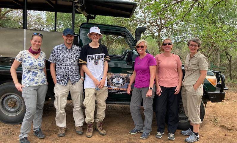 AK, Greg, Ethan, Bec, Clare, and Petra head off on safari in South Africa, Nov 2022