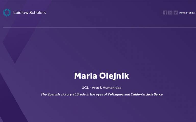 a purple screen with Maria's name on it