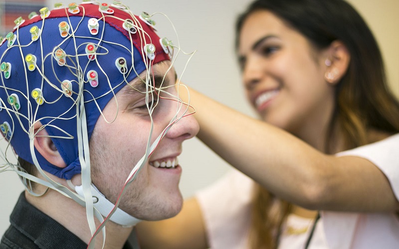 Brain Sciences student taking part in an experiment