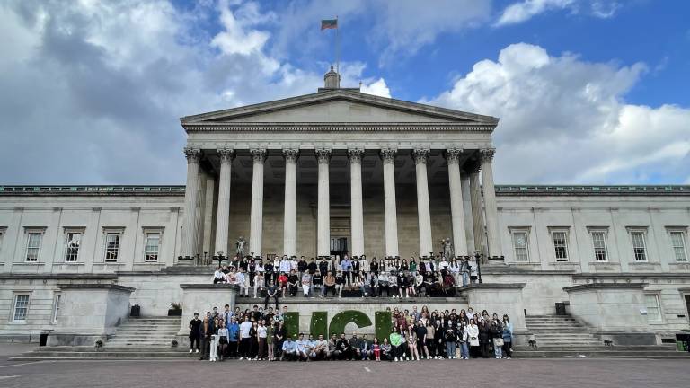 UPC group photo in UCL's Quad