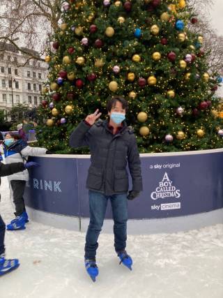 Eita ice skating in London
