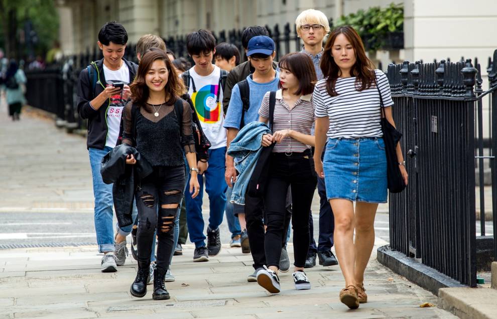 UCL Summer English course students exploring London