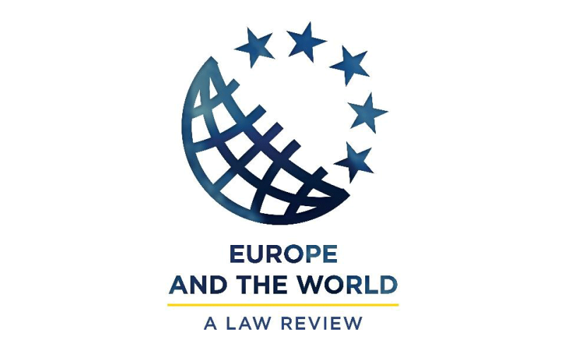 Europe and the World: A Law Review front conver
