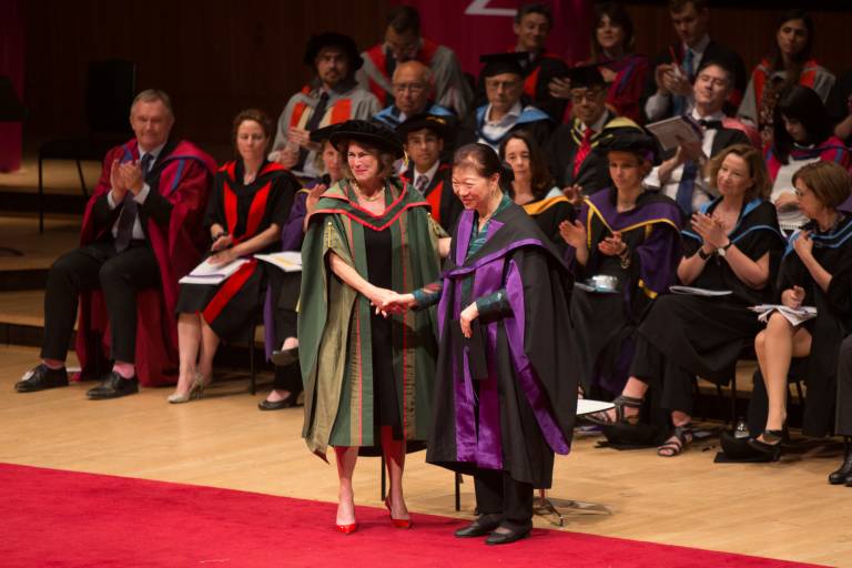 UCL Laws graduation ceremony 2019 Angelina Lee receives honorary Fellowship