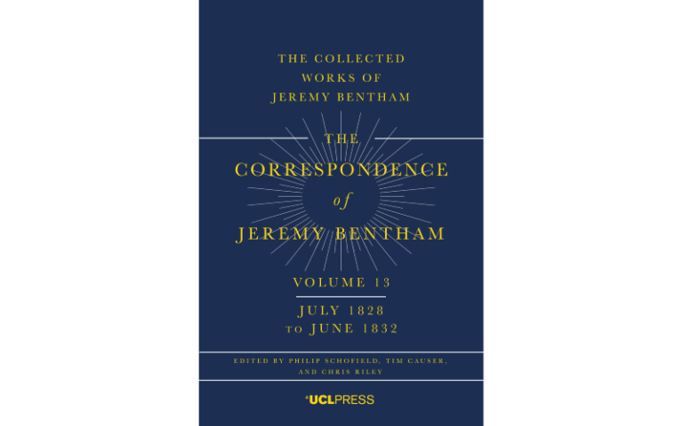 The book cover for The Correspondence of Jeremy Bentham, Volume 13 