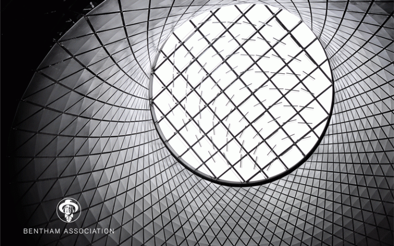 image: black and white photo of a glass ceiling