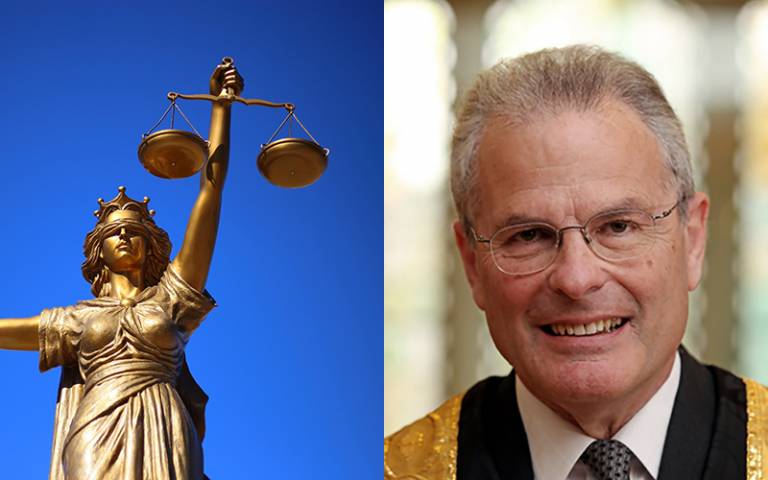 Image of justice and Lord Dyson