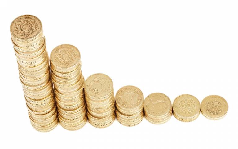 stacks of coins in increasing order