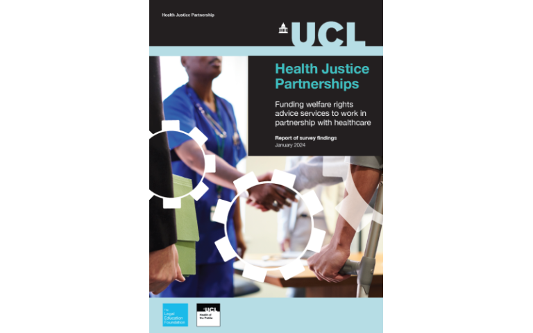 Cover of the Health Justice Partnerships report