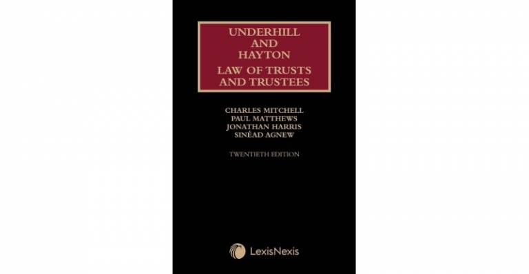 Front cover of the book Underhill and Hayton’s Law Relating to Trusts and Trustees