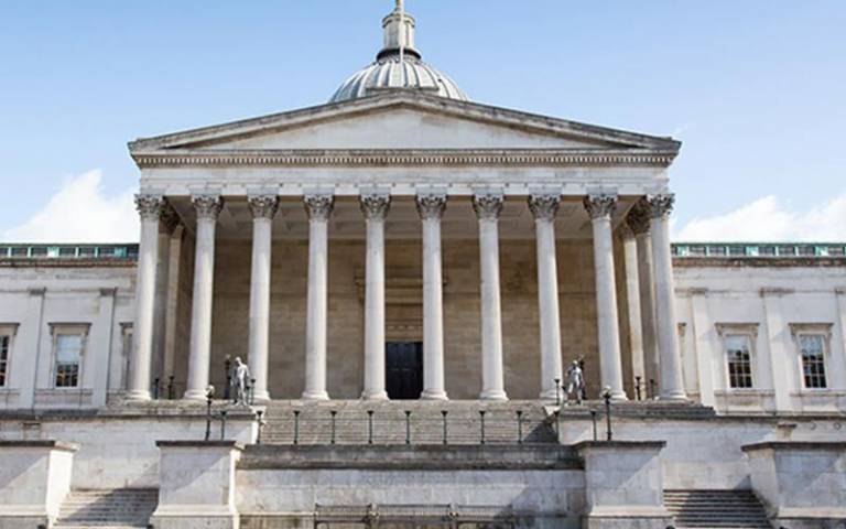 The front of the main UCL Portico building
