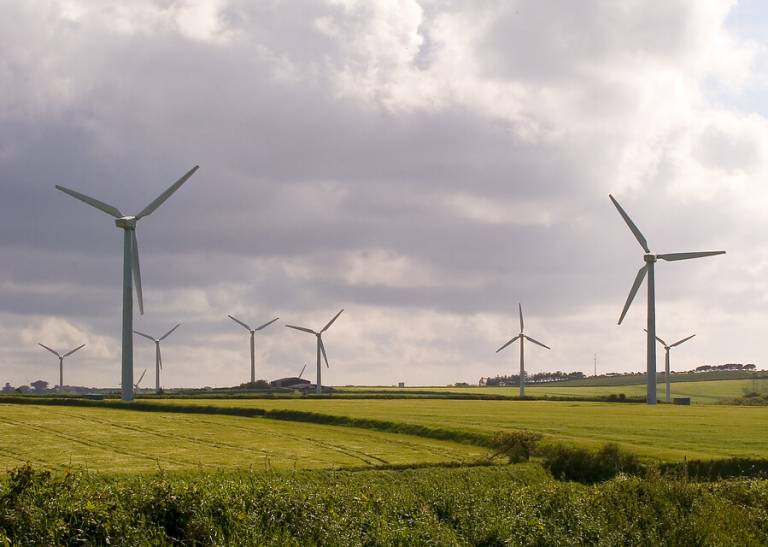 Wind turbines in North Wales