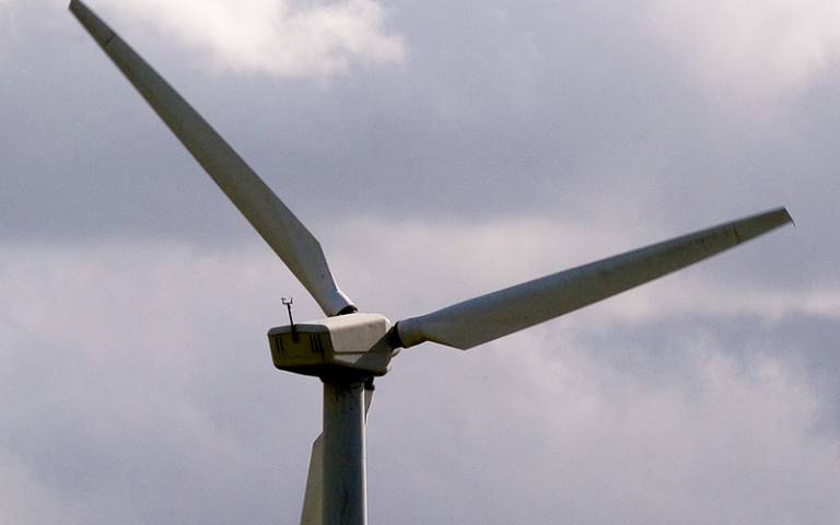 Photo of a wind turbine