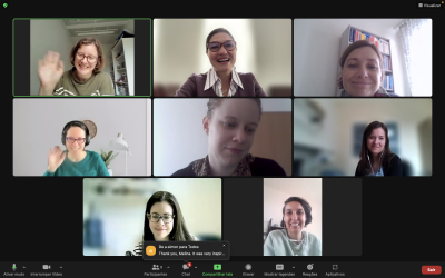 Screenshot of a Zoom call for the Exchange with Brazilian Feminist Judgments Project 