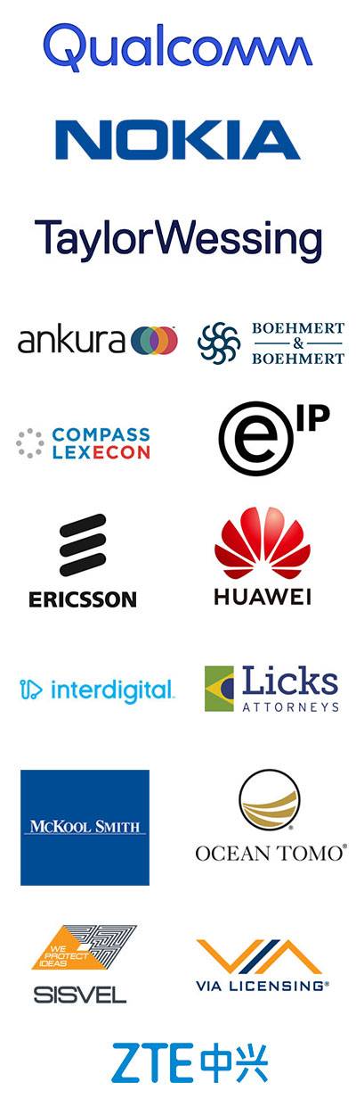 Patents in telecoms 2022 sponsors logos