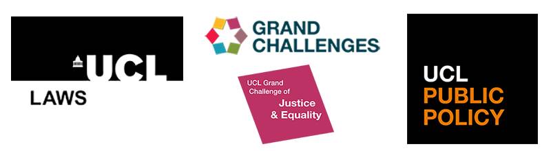 Logos for UCL Laws, UCL Public Policy and UCL Grand Challenges