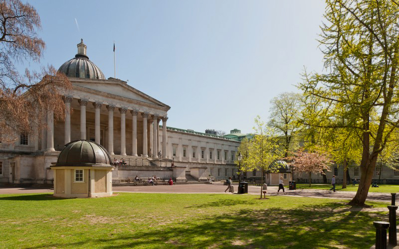 UCL Portico building and the front quad