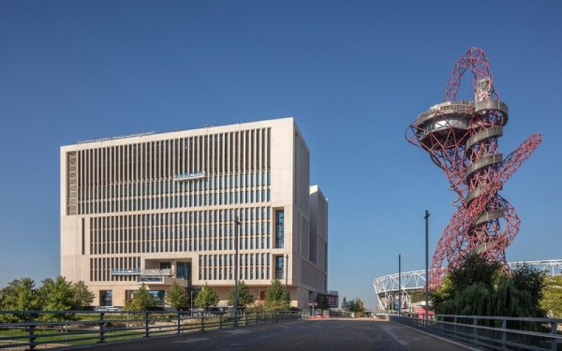 UCL Marshgate next to the ArcelorMittal Orbit London tower