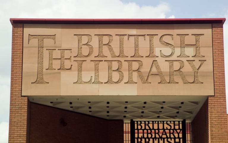 British Library main building signage