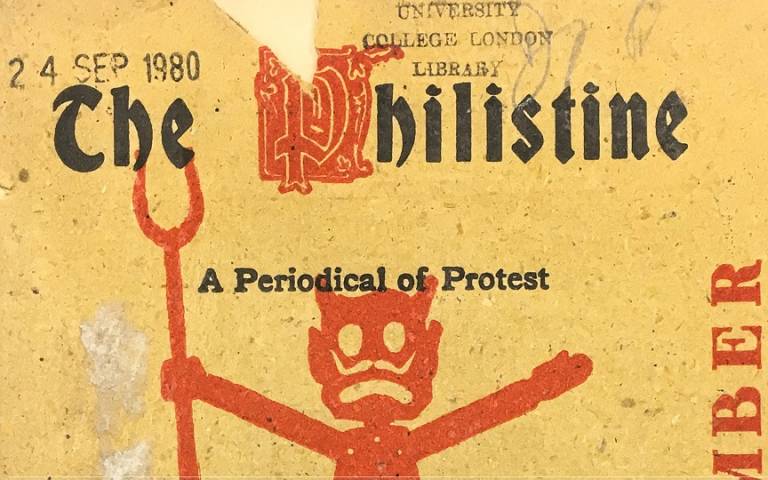 The Philistine: A Periodical of Protest. Ripped cover with UCL Library stamp. 