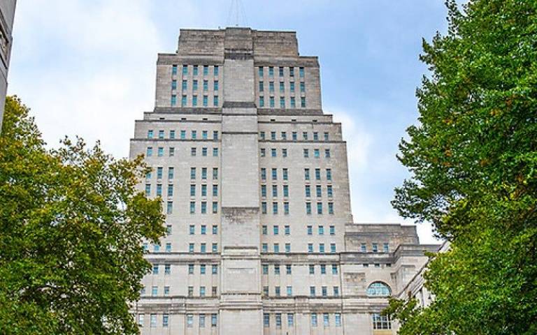 Exterior of Senate House building, part of University of London.