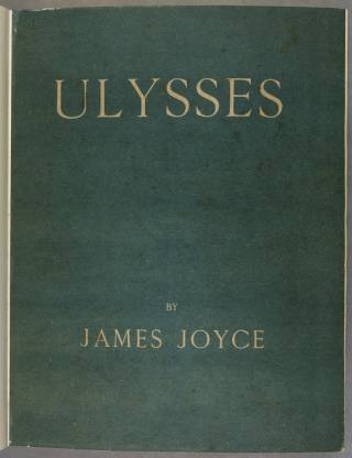 Unillustrated cover of Ulysses by James Joyce, shelfmark: JOYCE XB 70