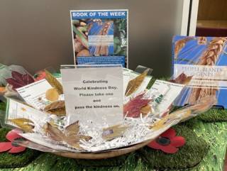 Book of the week display in Institute of Archaeology Library