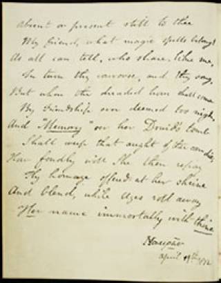 Lord Byron manuscript