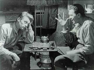 Vladimir Fogel as Volodia and Nikolai Batalov as Kolia in Abram Room's 1927 film Tret´ia Meshchanskaia (Bed and Sofa)