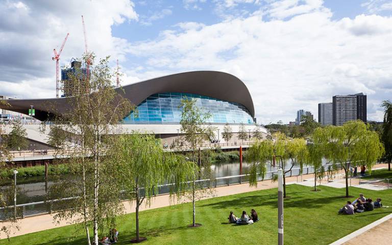 Aquatics centre in the Olympic Park, East London