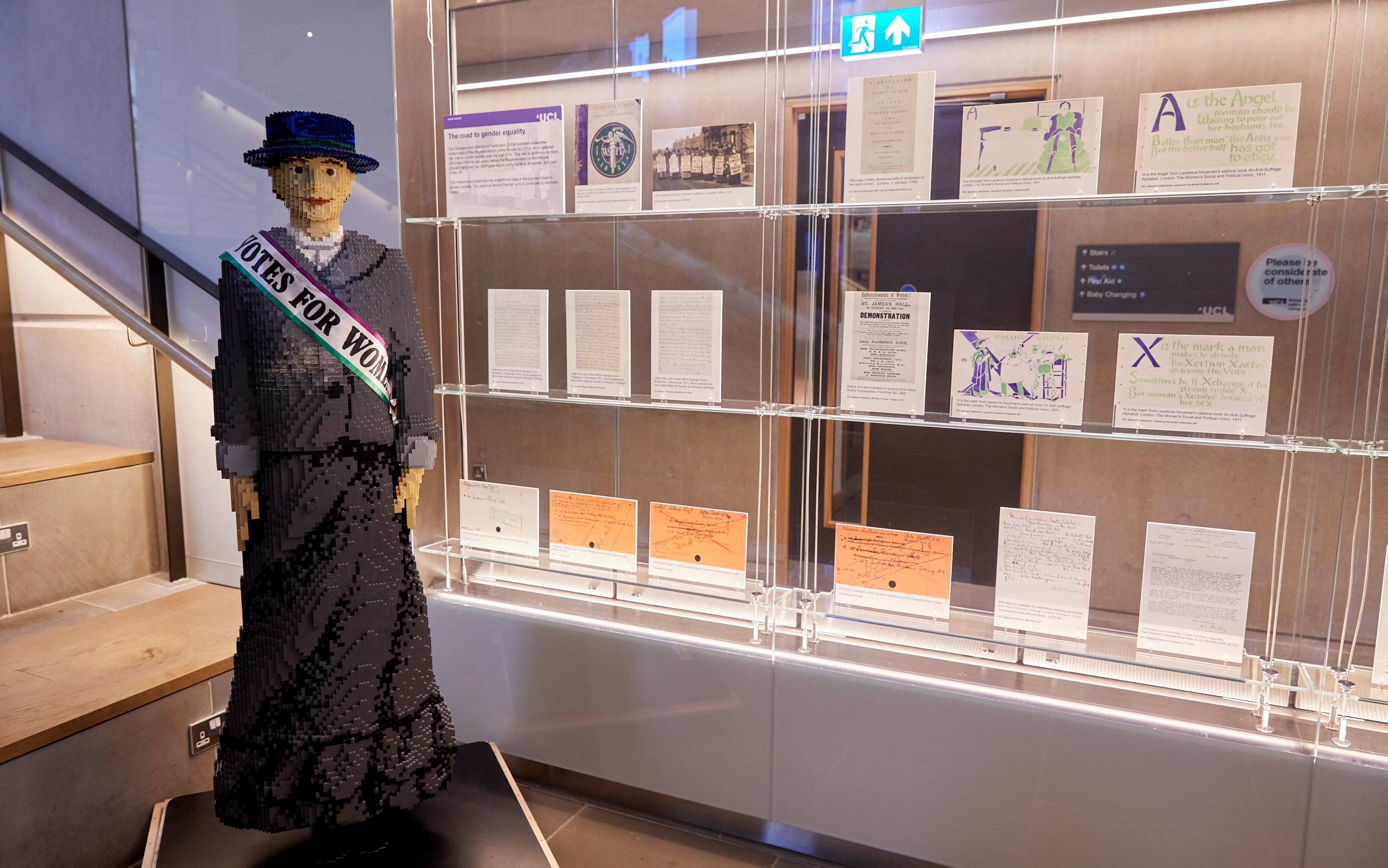 Suffragette model in UCL student centre