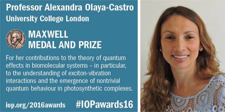 UCL Physicist receives 2016 award from Institute of Physics