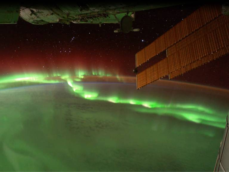 Auroral beads forming along an arc (credit: ESA)