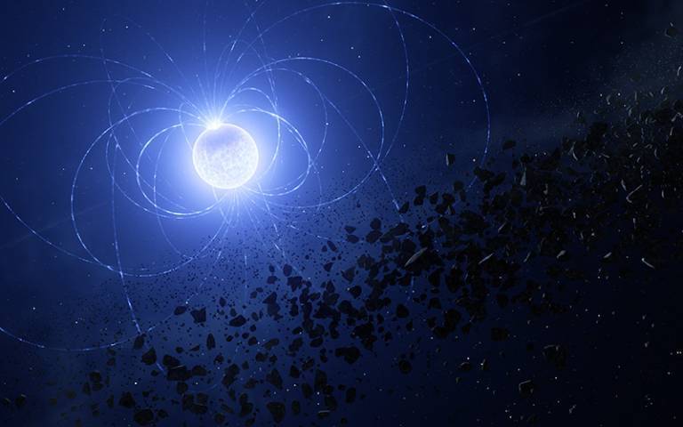 Artist’s impression of the magnetic white dwarf WD 0816-310