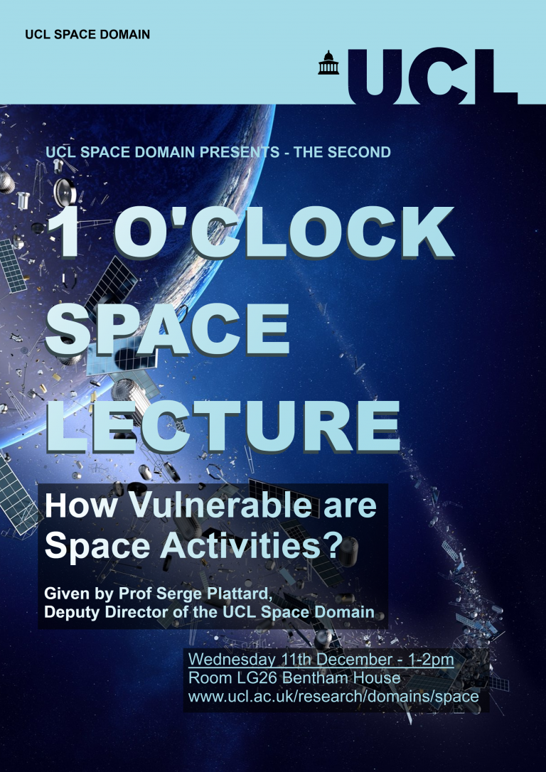 1 o'clock Space Lecture - December poster