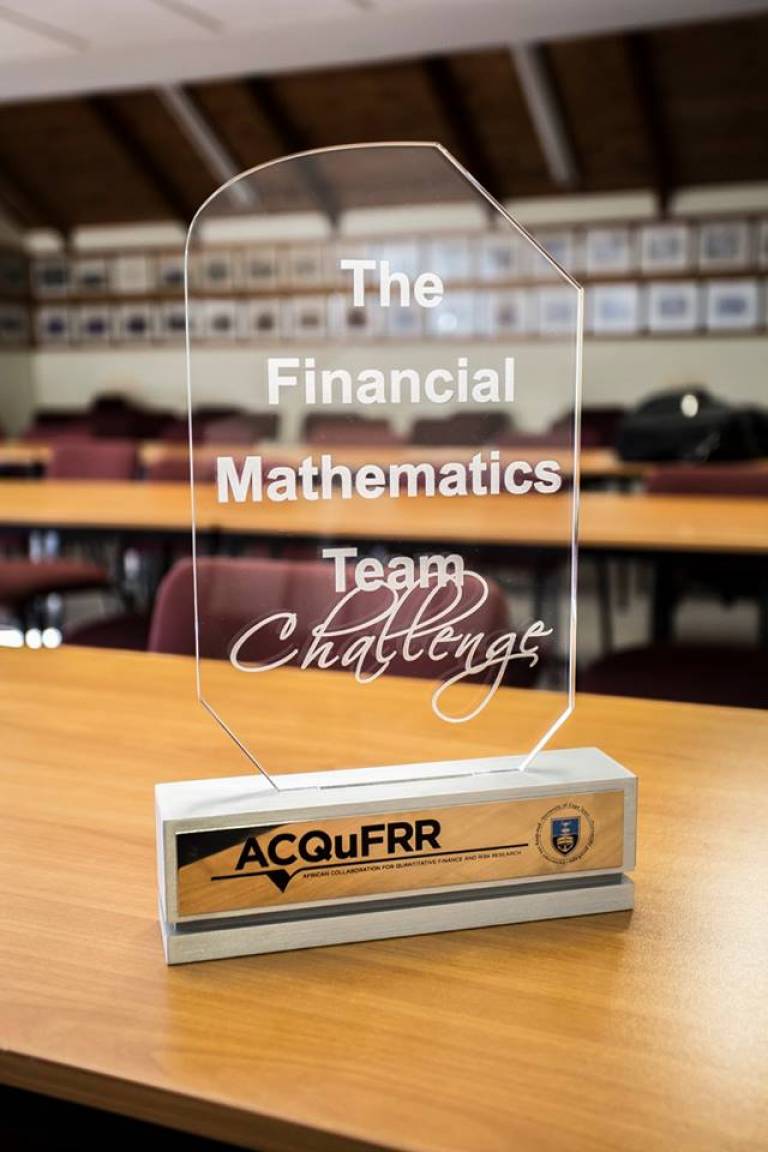 Top universities compete in third annual UCL/UCT Financial Mathematics Team Challenge