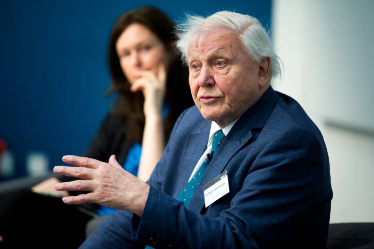 Sir David Attenborough honourary guest at the grand reopening of the Kathleen Lonsdale Building