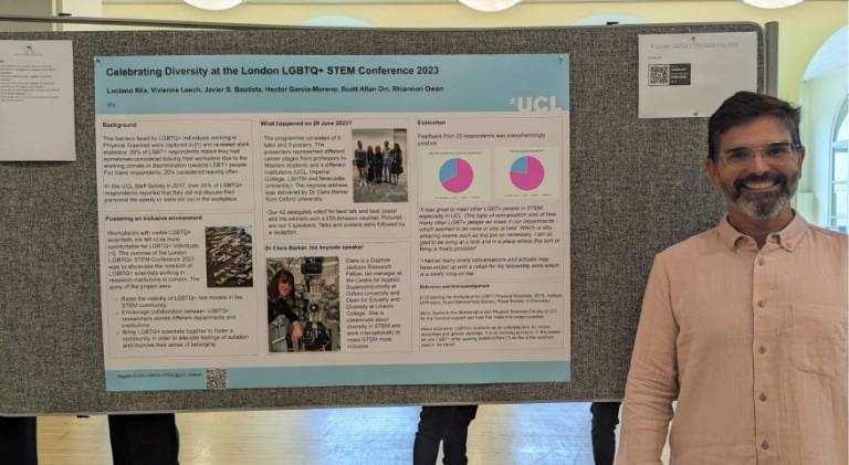 London LGBTQ+ STEM Conference 2023 Poster with Luciano Rila